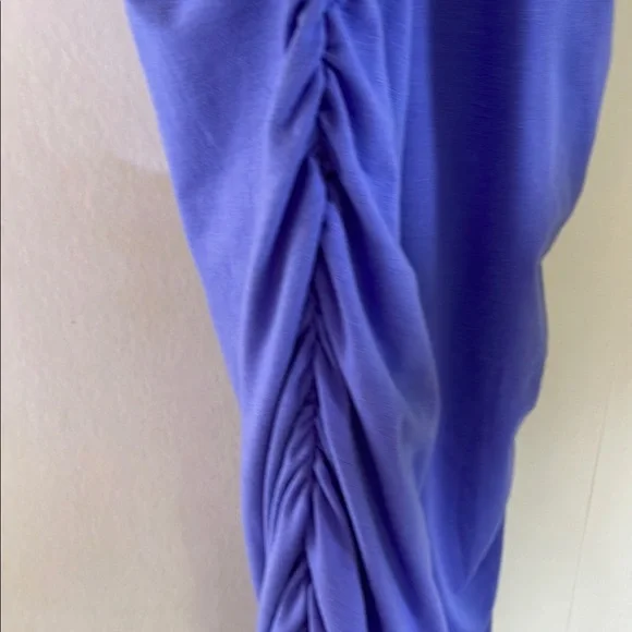 Athleta Baja Blue Racerback Ruched Sides Halter Dress - Picture 8 of 11